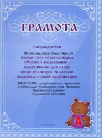 "Русский медвежонок - языкознание для всех" (2016)